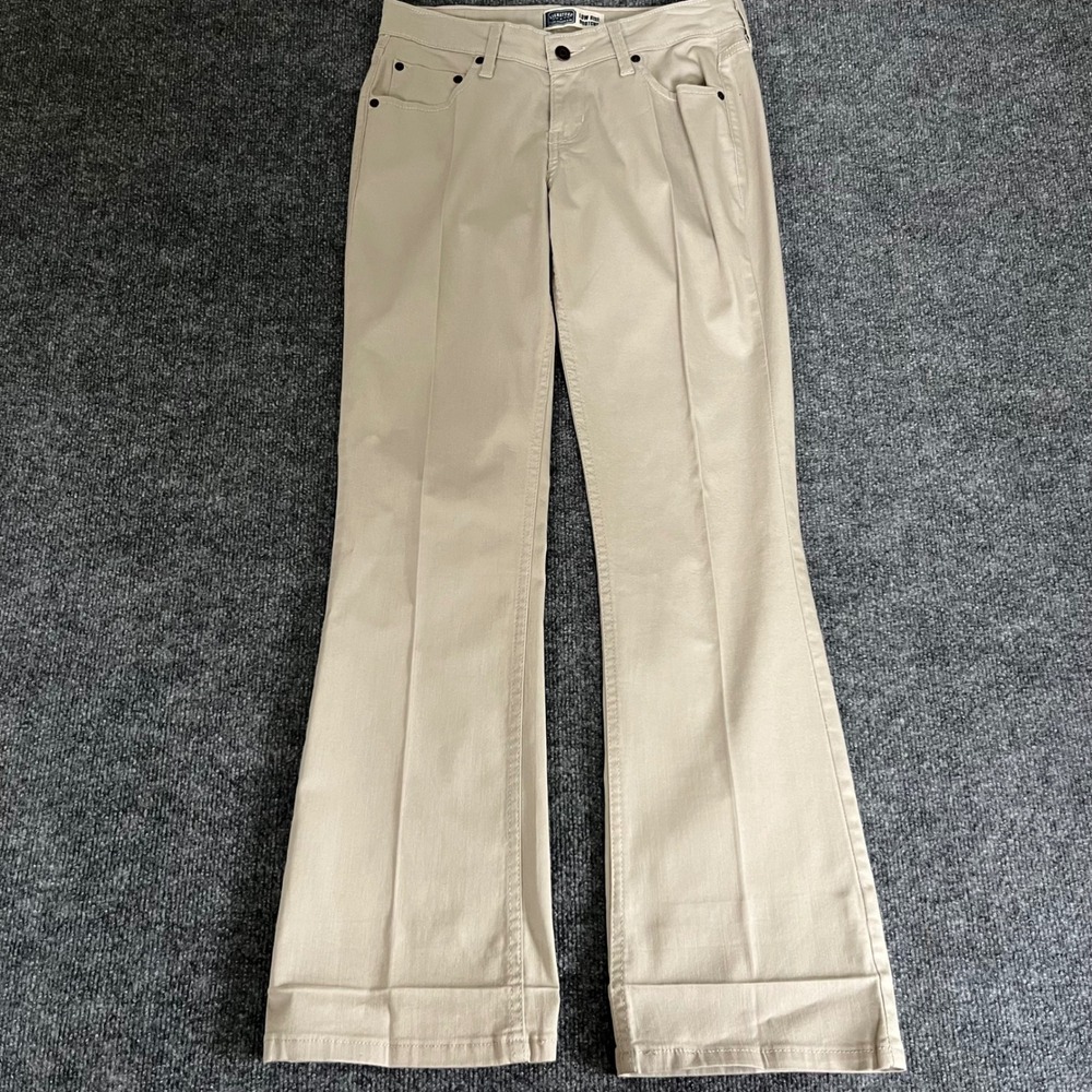 Signature by Levi Strauss & Co Low Rise Bootcut Khaki Pants Tan 30x30